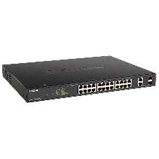 Коммутатор D-Link DGS-1100-26MPPV2/A3A, 24×1 Гбит/с + 2×1 Гбит/с SFP, настраиваемый