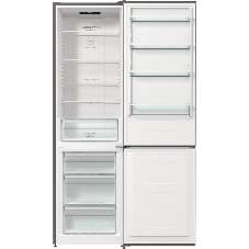Холодильник Gorenje NRK6201ES4 серебристый двухкамерный 235/96 л морозилка снизу, No Frost