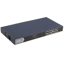 Коммутатор HiWatch DS-S1816GP, 16×1 Гбит/с PoE + 2×1 Гбит/с SFP, неуправляемый