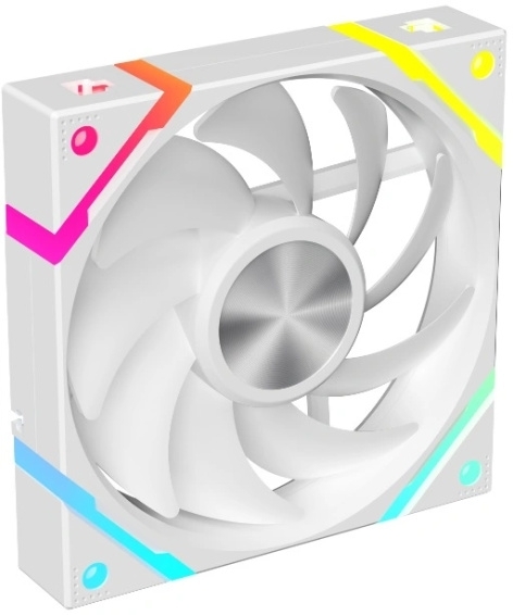 Вентилятор для корпуса Eurocase EU-FN120ARGB_12 WH YH1225 White,120 ARGB fan 3pin+AURA 5V3pin female and male connector with brown box,3pcs in big bro