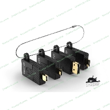 Кольцо Infobit iCable AR11 с переходниками: DP, Mini DP, Mini HDMI и USB C папа на HDMI мама, поддержка 4K30