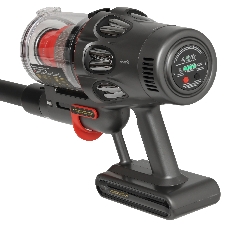 Пылесос вертикальный Deerma DEM-T50W серый/черный/красный, питание от аккумулятора, 420 Вт, уборка сухая, пылесборник 0.4 л