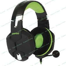 Гарнитура SmartBuy Rush Viper чёрный-зеленый, проводная, 3.5 мм