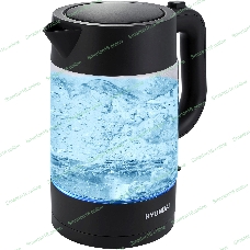 Чайник электрический Hyundai HYK-G7707 1.7л. 2200Вт графит корпус: стекло