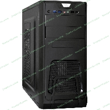 Компьютерный корпус Miditower ExeGate CP-603 Black, ATX, (CP400W, 80мм), 2хUSB+2хUSB 3.0, Audio