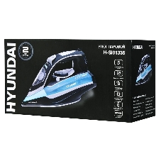 Утюг Hyundai H-SI01336 черный/голубой, 2800 Вт, 25 г/мин, 200 г/мин, 420 мл