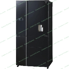 Холодильник Sharp SJWX99ABK черный четырехкамерный 423/227л морозилка снизу, No Frost, Side by Side