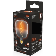 Лампа светодиодная Gauss Filament V140 5W 200lm 1800К Е27 black-clear flexible LED