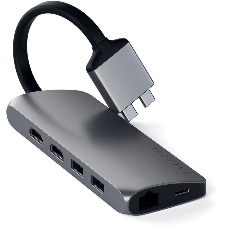 Док-станция Satechi ST-TCDMMAM, USB Type-C, USB/USB Type-C/HDMI/RJ-45,SD/microSD,USB Type-C