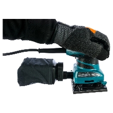 Шлифовальные машины Makita BO4555 ВШМ, 200Вт,114х102мм,14000об\м,ампл-1.5мм,1.1кг,кор,п\сборник,зажим\липучка