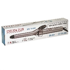 Щипцы для завивки волос DELTA LUX DE-5400 серый, 19 мм, 210 °C, 4 режима
