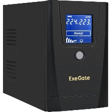 Источник бесперебойного питания ExeGate SpecialPro Smart LLB-900.LCD.AVR.1SH.2C13 / 900 ВА / 500 Вт / 1 x CEE 7 (евророзетка), 2 x IEC 320 C13