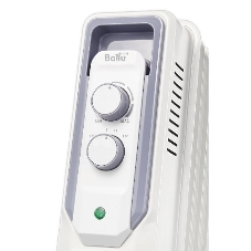 Обогреватель масляный Ballu CUBE BOH/CB-05W (5 секций), белый, 1000 Вт, 15 м2, механический термостат