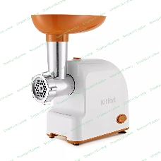 Мясорубка электрическая Kitfort КТ-2113-1 1000Вт белый/оранжевый