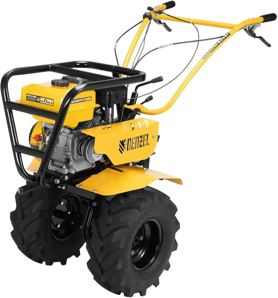 Мотоблок Denzel DPT-670S-PRO, 7 л.с., ремен.сцеп, фрез 3х4, ШОМ, передачи 6В/2Н