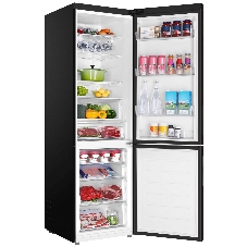 Холодильник Haier C4F740CBXGU1 черный двухкамерный 286/115л морозилка снизу, No Frost