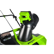 Снегоуборщик аккумуляторныйGreenworks GD40SB, 40V, 51 см, бесщеточный, с 1хАКБ 4 А.ч и ЗУ 2600607