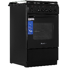 Плита электрическая De Luxe 506004.03Э (кр) 001 черный, конфорок 4 шт, духовка 60 л, 50 см x 85 см x 60 см
