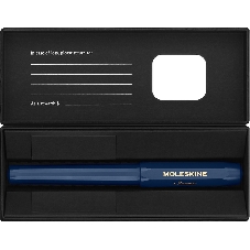 Ручка перьевая Moleskine Kaweco KAWFOUNTPENMBLUE синий, M, сталь нержавеющая/позолота, синие чернила, подарочная коробка