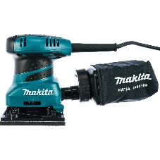 Шлифовальные машины Makita BO4555 ВШМ, 200Вт,114х102мм,14000об\м,ампл-1.5мм,1.1кг,кор,п\сборник,зажим\липучка