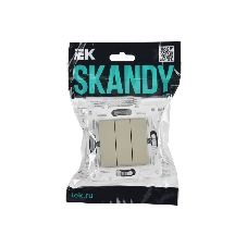 Выключатель 3-кл. IEK SKANDY SK-V11B 10А бежевый SK-V30-0-10-K10