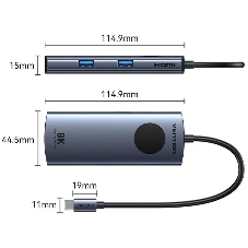 USB-концентратор Vention TQXHB, USB Type-C, USB/USB Type-C/HDMI, USB Type-C