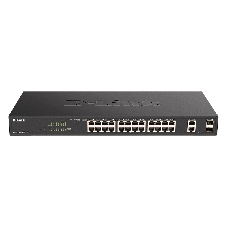 Коммутатор D-Link DGS-1100-26MPV2/A3A, 24×1 Гбит/с + 2×1 Гбит/с SFP, настраиваемый