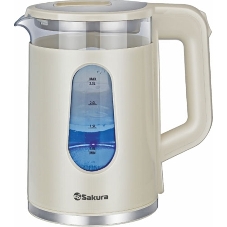 Чайник электрический Sakura SA-2735W 2,0л,стекло/пластик,белый Чайник электрический Sakura SA-2735W 2,0л,стекло/пластик,белый