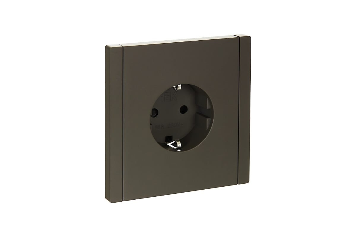 Розетка СП FORTE&PIANO FP315 16А с заземл. защ. шторки винт. крепл. сер. IEK FP-R14-16-K03