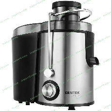 Соковыжималка Centek CT-1209 стальной/чёрный, центробежная, 600 Вт, 500 мл, механическое