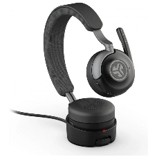Гарнитура JLab Epic Work ANC Wireless Duo with Stand чёрный, беспроводная, Bluetooth/радиоканал/USB-C, ANC (шумоподавление), до 9 м, в комплекте подставка
