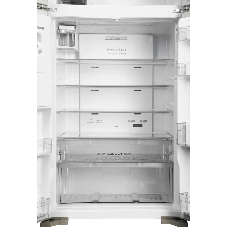 Холодильник Hitachi R-W660PUC7X GC шампань стекло двухкамерный 396/144л морозилка сверху, No Frost, Side by Side