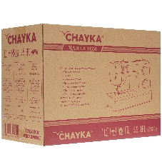 Швейная машина CHAYKA 145M белый/красный, электромеханическая, вертикальный качающийся, 19 операций, петля полуавтомат