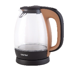 Электрочайник Centek CT-0056 кофейно-бежевый, 1.7 л, 2200 Вт, скрытый нагревательный элемент
