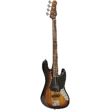 Бас-гитара STAGG SBJ-30 SNB 4-х струнная форма Jazz Bass, корпус павловния, гриф клен, накладка грифа палисандр, 20 ладов, мензура 867 мм, колки никелированные, бридж JB Classic, звукосниматели 2xJB, регуляторы 2x громкости, 1x тона, цвет Sunburst