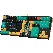Клавиатура A4Tech Bloody AT87 Renegade проводная USB черный/зеленый