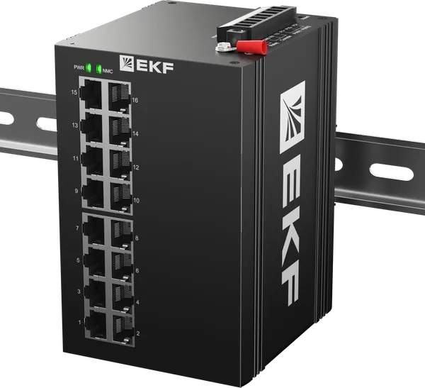 Коммутатор EKF TSX-ML2-16GTP, 16×1 Гбит/с PoE, управляемый