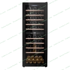 Винный шкаф Maunfeld MFWC-201D77 черный, 193 л, 2 отсека, 77 бут., класс G