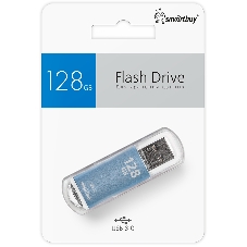 Флешка USB Smartbuy V-Cut Blue (SB128GbVC-B3), 128Gb, USB 3.0/3.1, R/W 75/30, голубой