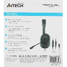 Гарнитура A4Tech FStyler FH100U чёрный, проводная, USB