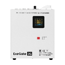Стабилизатор напряжения настенный ExeGate Master AV-20000 (20000ВА, вход 140-260В, цветной дисплей, выход 220В±8%, КПД 98%, 5 уровней защиты, задержка, усиленный метал.корпус, 1*Schuko+клем.колодка, RTL)