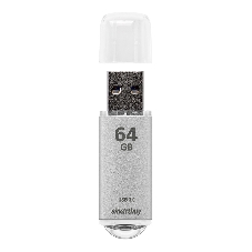 Флешка USB Smartbuy V-CUT SILVER (SB64GbVC-S3), 64Gb, USB 3.0, R/W 75/25, серебристый