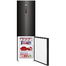 Холодильник Haier C4F740CBXGU1 черный двухкамерный 286/115л морозилка снизу, No Frost