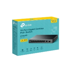 Коммутатор настольный TP-Link LS1210GP с 9 гигабитными портами (8 портов PoE+) и портом SFP