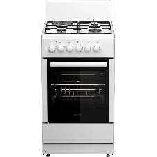 Плита комбинированная Darina 1E КМ241 321 W белый, конфорок 3 газовых и 1 электрическая, духовка 50 л, 50 см x 85 см x 60 см
