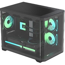 Компьютерный корпус AeroCool/Formula Crystal U2M Floe черный без БП mATX 1xUSB 3.0 1xUSB3.1 audio bott PSU
