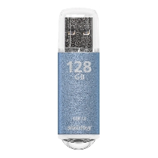 Флешка USB Smartbuy V-Cut Blue (SB128GbVC-B3), 128Gb, USB 3.0/3.1, R/W 75/30, голубой