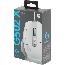 Мышь проводная Logitech G502 X белый, 25600 dpi, USB, кнопки - 13
