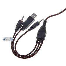 Гарнитура Oklick HS-L500G зелёный/чёрный, проводная, USB/3.5 мм