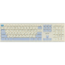 Комплект клавиатура + мышь Acer OCC205 беспроводной USB, 1200 dpi, белый/голубой